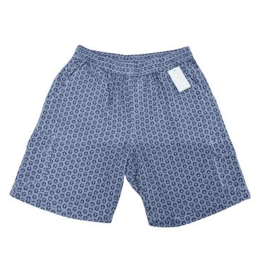 Imagem de Bermuda Masculina Sarja Bolso Cargo Estampada Marinheiro Âncoras Plus Size G2 ao G6-Masculino