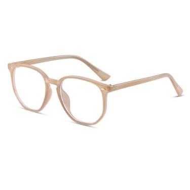 Imagem de Óculos de grau transparentes unissex com lentes poligonais que bloquei