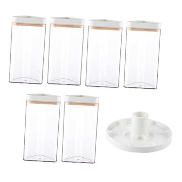 Imagem de Bothyi Recipiente giratório a vácuo para cereais, acessórios de cozinha, caixa de armazenamento reutilizável e hermética para flocos de milho.