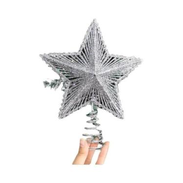 Imagem de Estrela Dourada Brilhante Para Topo De Árvore De Natal, Decoração De F