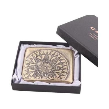 Imagem de Estojo De Cigarros Vintage De Metal Para 20 Peças, Porta-Tabaco De Tam