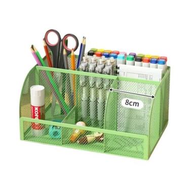 Imagem de Organizador De Mesa Em Malha Metálica De Grande Capacidade, Suporte Pa