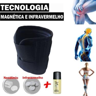 Imagem de Joelheira Magnética Ortopédica Compressão + Óleo Massageador - Aoyama