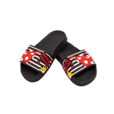 Imagem de Chinelo Slider Infantil Feminino Leve Minnie Menina - RAE, Branco, 29/