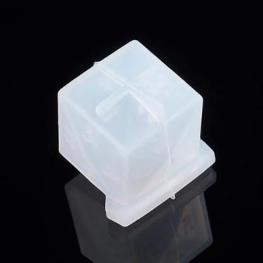 Imagem de 1 molde de silicone faça você mesmo, moldes de fundição de resina de cubo branco para fazer velas, chocolate, doces, fondant ou decoração de bolos DIY e decoração de escultura doméstica, 2,5 x 2,8 x 3