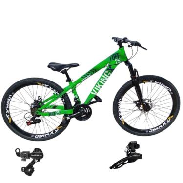 Imagem de Bicicleta 26 VikingX T25 21v Freeride Cambio Traseiro e Dianteiro Shimano Pneu Aro 26 Balão Preto-Unissex