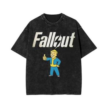 Imagem de Camiseta Oversized De Algodão Estampada Estilo Streetwear Hip Hop Para