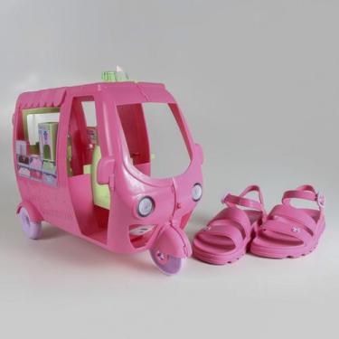 Imagem de Sandália Infantil Barbie Com Sorveteria Grendene Kids 23221 Rosa Medio