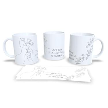 Imagem de Caneca de Cerâmica Branca Dia Internacional da Mulher, Design Floral com Frase Motivacional, Acabamento Brilhante (12)