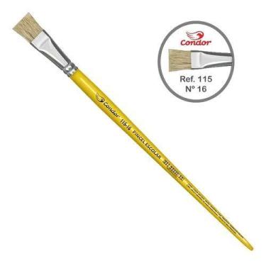 Imagem de Pincel Condor Escolar Ref 115-16 - Ideal para Cerâmica, Tela, Painel e