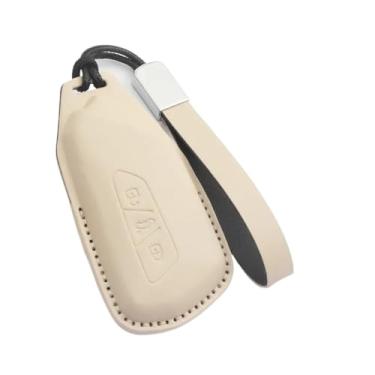 Imagem de Capa de couro para chave de carro, capa up keyless fob compatível com vw beetle caddy eos golf jetta polo scirocco tiguan touran(F5)