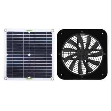 Imagem de Cooler movido a energia solar, ventilador do painel solar - Fã do sótão solar à prova de intempéries | 100W12V Supplimentos de ventilação de resfriamento, ar condicionado para armazém, galpão