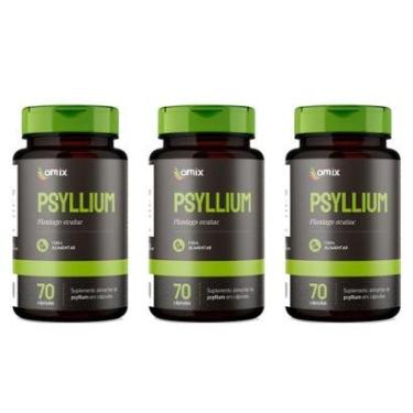 Imagem de Kit 3x - Psyllium - 70 cápsulas - Omix-Unissex