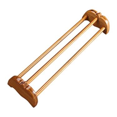 Imagem de Prateleira de secagem de xícaras, suporte de chá, suporte de xícara de chá de bambu, acessórios para cerimônia de chá (amarelo 34 x 9 x 5 cm)