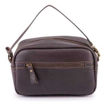 Imagem de Necessaire Frasqueira Mini Bolsa Organizadora Couro Bovino - LEARSI, M