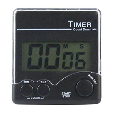 Imagem de Cronômetro Digital de Cozinha com Apoio Imã na Parte Traseira Alarme Alto Display Grande para Cozimento Bolo Gerenciamen