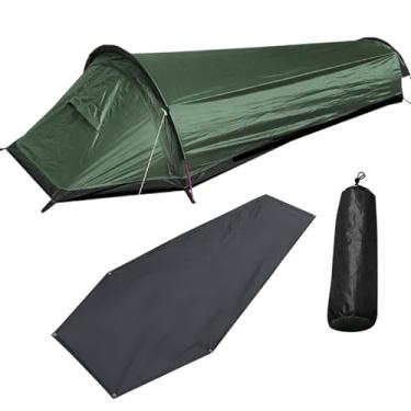 Imagem de Barraca de acampamento ao ar livre, barraca de mochila, leve, resistente à água, barraca para uma pessoa, fácil de configurar, barraca, saco de dormir, barraca para uma pessoa, para mochilão