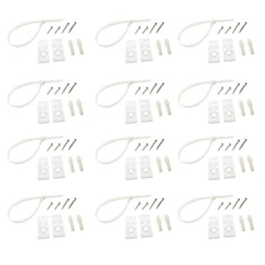 Imagem de Tip Furniture Wall Anchor Straps 12 Pack Cintas de Fixação Móveis Ajustáveis para Estante Cama Armário Prateleira Nylon com Hardware Desmontáveis e Fáceis Instalar Bebê Criança Cães