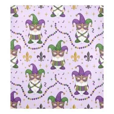 Imagem de Blueangle Capa de ímã de máquina de lavar louça de gnomo Mardi Gras, decoração da capa frontal da máquina de lavar louça, adesivos de eletrodomésticos, adesivos de eletrodomésticos, 58 cm C x 66 cm