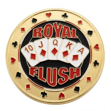 Imagem de Rabihike Poker Card Guard, Weights for Poker, Poker Gifts for Men, Poker Card Protector, Poker Accessories, Poker Chips with Plastic Case (Royal Flush)