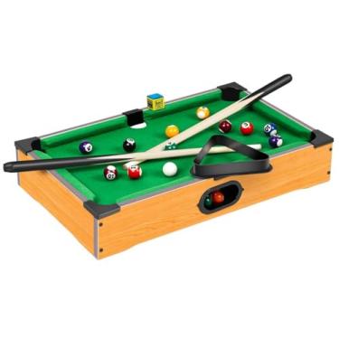 Imagem de Sinuca, Mini Mesa de Sinuca com 2 Tacos e 16 Bolas, Mini Bilhar Snooker, 35x26x7cm, Mesa de Residencial