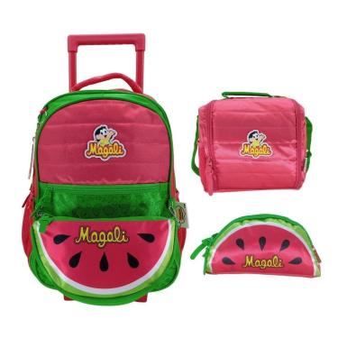 Imagem de Kit Mochila De Rodinha Turma Da Mônica + Lanch+ Estojo 42502-Feminino