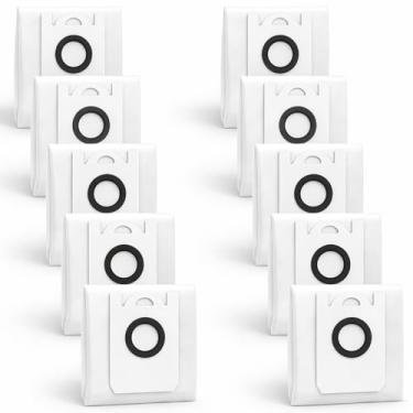 Imagem de Pacote com 10 sacos de pó de 3 camadas compatíveis com bObsweep Dustin & Orb-i Autoesvaziamento Robô Aspirador Peças Acessórios
