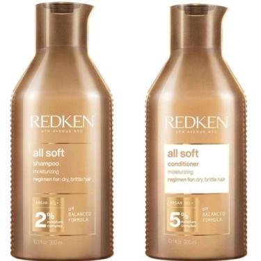 Imagem de Kit Redken All Soft Shampoo 300ml + Condicionador 300ml Hidratação e M