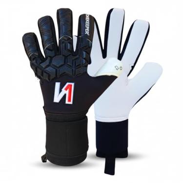 Imagem de ONEKEEPER ACE | Luva de goleiro de nível profissional para adultos e jovens | Luvas de goleiro de futebol GK | Látex de contato de 3,5 mm | Corte negativo (preto e branco, 8)
