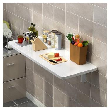 Imagem de Mesa dobrável para lavanderia, mesa flutuante dobrável para pequenos espaços, mesa de folhas suspensas, mesa de computador, mesa de jantar dobrável, bancada dobrável para casa O