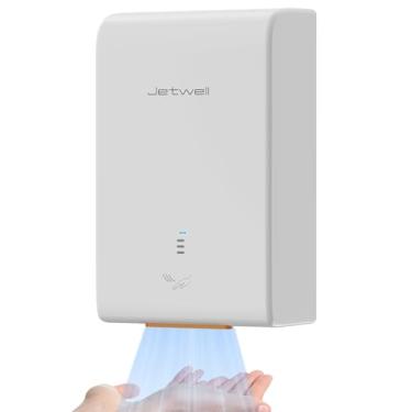 Imagem de JETWELL Secador de mãos compatível com ADA, capa de plástico ABS, design rígido com fio, AC 110V-130V JW2825 (branco)