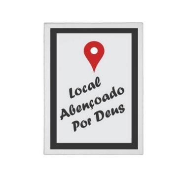 Imagem de Quadro Local Abençoado Por Deus 45X34Cm Moldura Branca