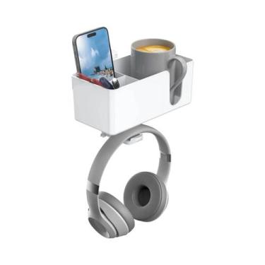 Imagem de Suporte Giratório 4 Em 1 Para Fone De Ouvido De Mesa, Suporte De Copo 