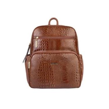 Imagem de Mochila feminina de couro croco Zaya-Feminino