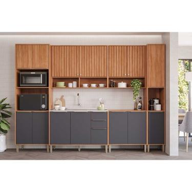 Imagem de Cozinha Modulada MGM Divina MGM 6 Peças C6P133 Cinamomo/Titanium