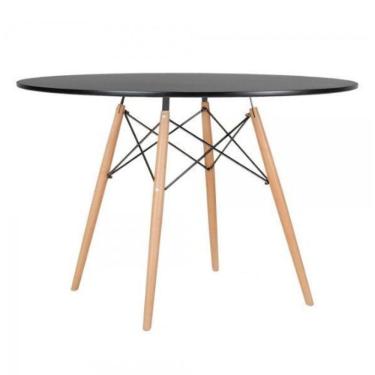 Imagem de Mesa Eames Eiffel Wood Tampo De Madeira 120cm Preto