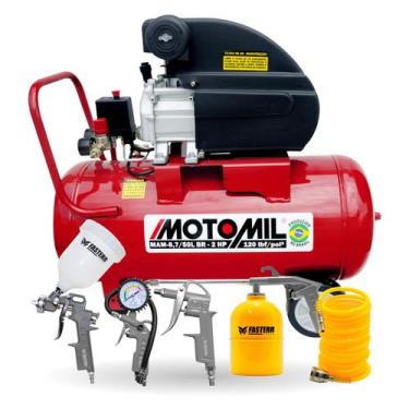 Imagem de Compressor de Ar Elétrico Portátil Motomil MAM8,7 50BR 50L 2hp 220V Co