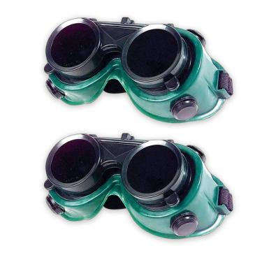 Imagem de Oculos De Solda Protecao Kit 2 Uni EPI Máscara Articulavel Equipamento Profissiona Dupla Lentel Soldador Com Filtro