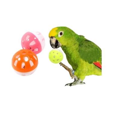Imagem de Brinquedo Colorido De Bola Com Sino Para Papagaio, 10 Peças, Brinquedo