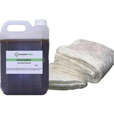Imagem de Manta Fibra De Vidro 3,33M² 1Kg De Resina + Catalisador - Supremo Fibr