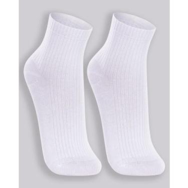 Imagem de Kit 2 Meia Cano Médio Punho Soft Lupo Feminino 4571-088, Branco, Branc