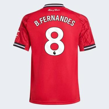 Imagem de Camisa Adidas Manchester United Home 2026 Juvenil 8 B. Fernandes, 8 AN