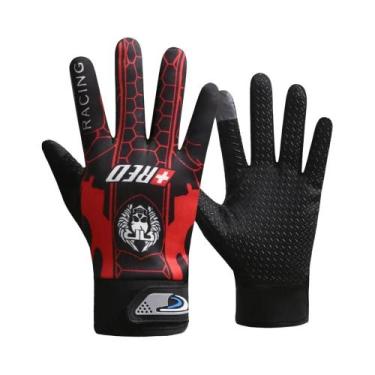 Imagem de Luvas De Ciclismo Masculinas Antiderrapantes Com Dedos Completos E Tel