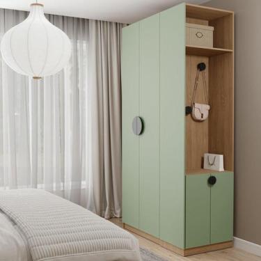 Imagem de Conjunto Modulado Joy 2 Peças Nicho com 2 Gavetas e Sapateira Cabecasa