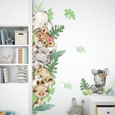 Imagem de Adesivo de parede Cute Forest Animal para quarto de crianças 45x50cm -
