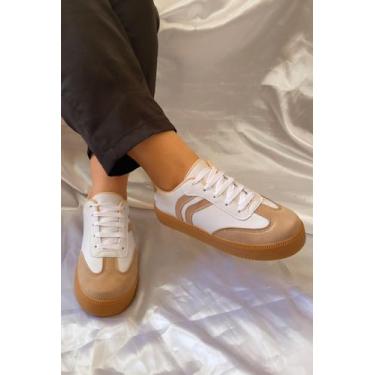 Imagem de Tênis Esportivo Casual Feminino Lindo e Confortável - Lolizza, Branco,