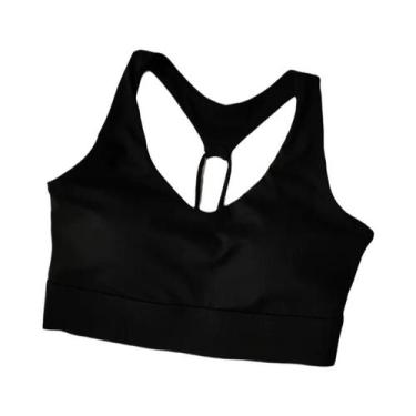 Imagem de Sutiã Esportivo Feminino De Alto Impacto Com Alças Finas E Costas Nada
