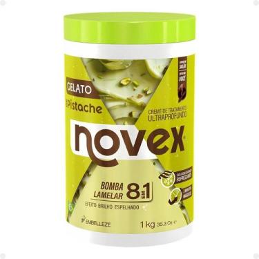 Imagem de Creme de Tratamento Novex Gelato de Pistache Bomba Lamelar 8 em 1 1kg