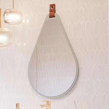 Imagem de Espelho Decorativo Gota 100% Mdf Pistache - Mgm Móveis