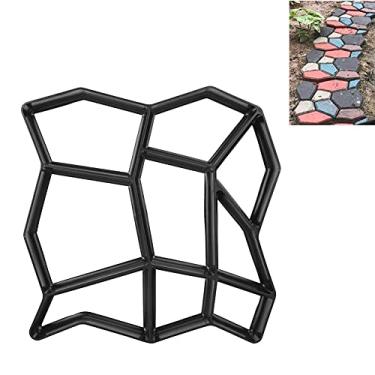 Imagem de Yosooo Pedra de Pavamento Faça Você Mesmo Pedra de Pedra Molde para Jardim Gramado Paver Paver Paver Paver Quintal Paver Jardim DIY Pavê Pavagem Paving Moulds